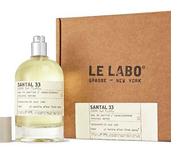 Thiết kế chai nước hoa Santal 33 EDP 100ml